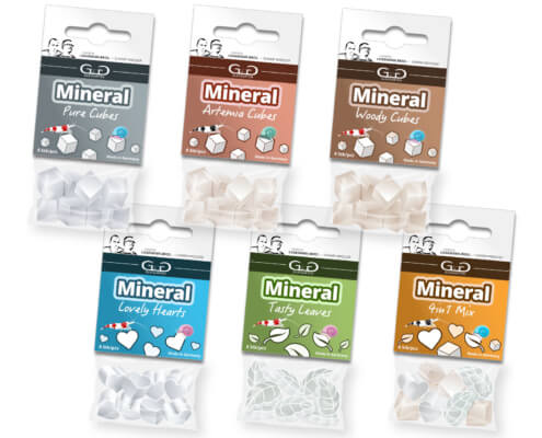 GlasGarten Mineral Cubes, Leaves, Hearts