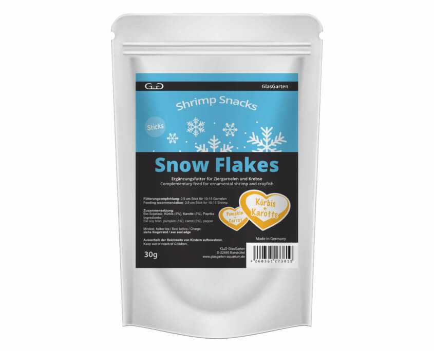 GlasGarten Shrimp Snacks :: Snow Flakes Kürbis & Karotte - Garnelenfutter