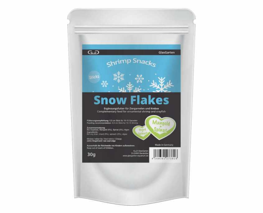 GlasGarten Shrimp Snacks :: Snow Flakes Mangold & Spinat - Garnelenfutter