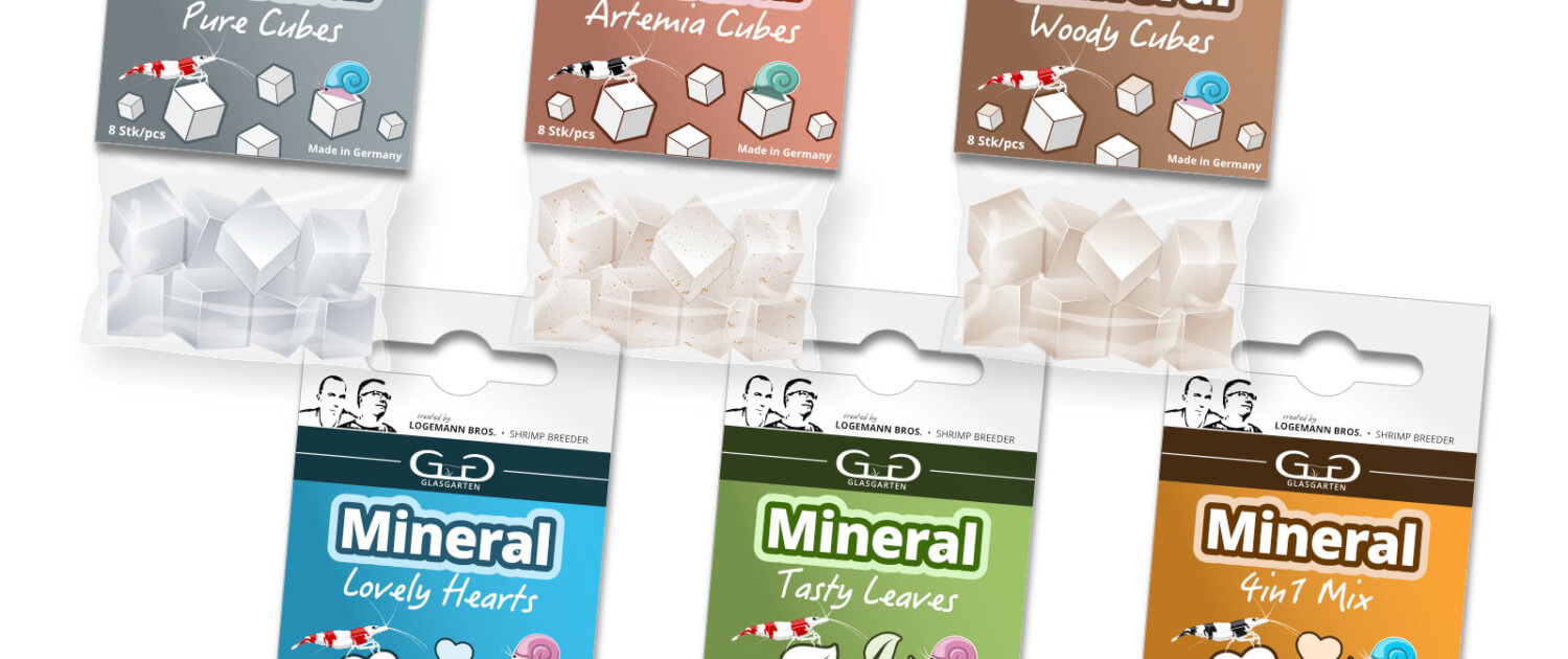 GlasGarten Mineral Cubes, Leaves, Hearts